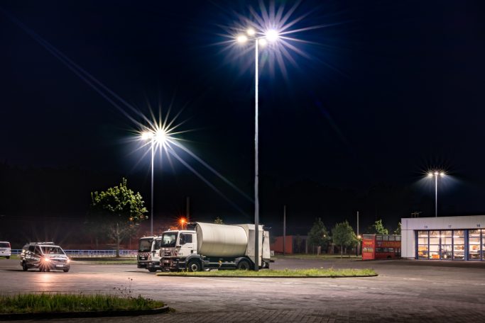Parkplatzbeleuchtung Lichtmast